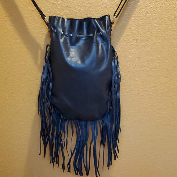 Boho Leather Crossbody - Picture 4 of 5
